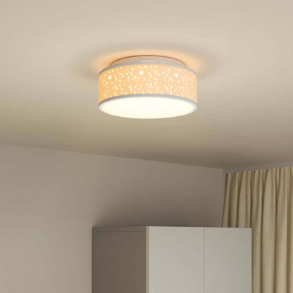 Lampada da soffitto Grigio 30 x 13.5 cm Tessuto - homemem39