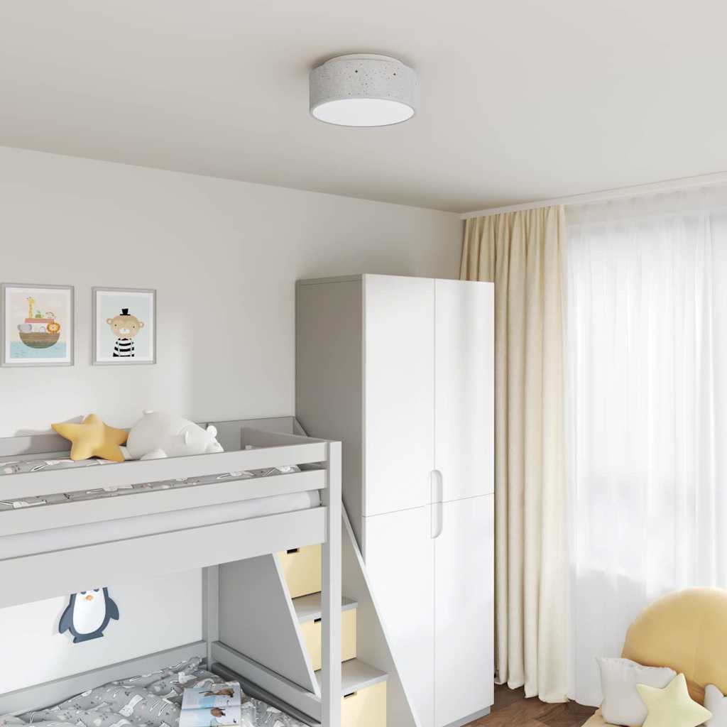 Lampada da soffitto Grigio 30 x 13.5 cm Tessuto - homemem39