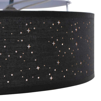 Lampada da soffitto Nero 38 x 13.5 cm Tessuto - homemem39