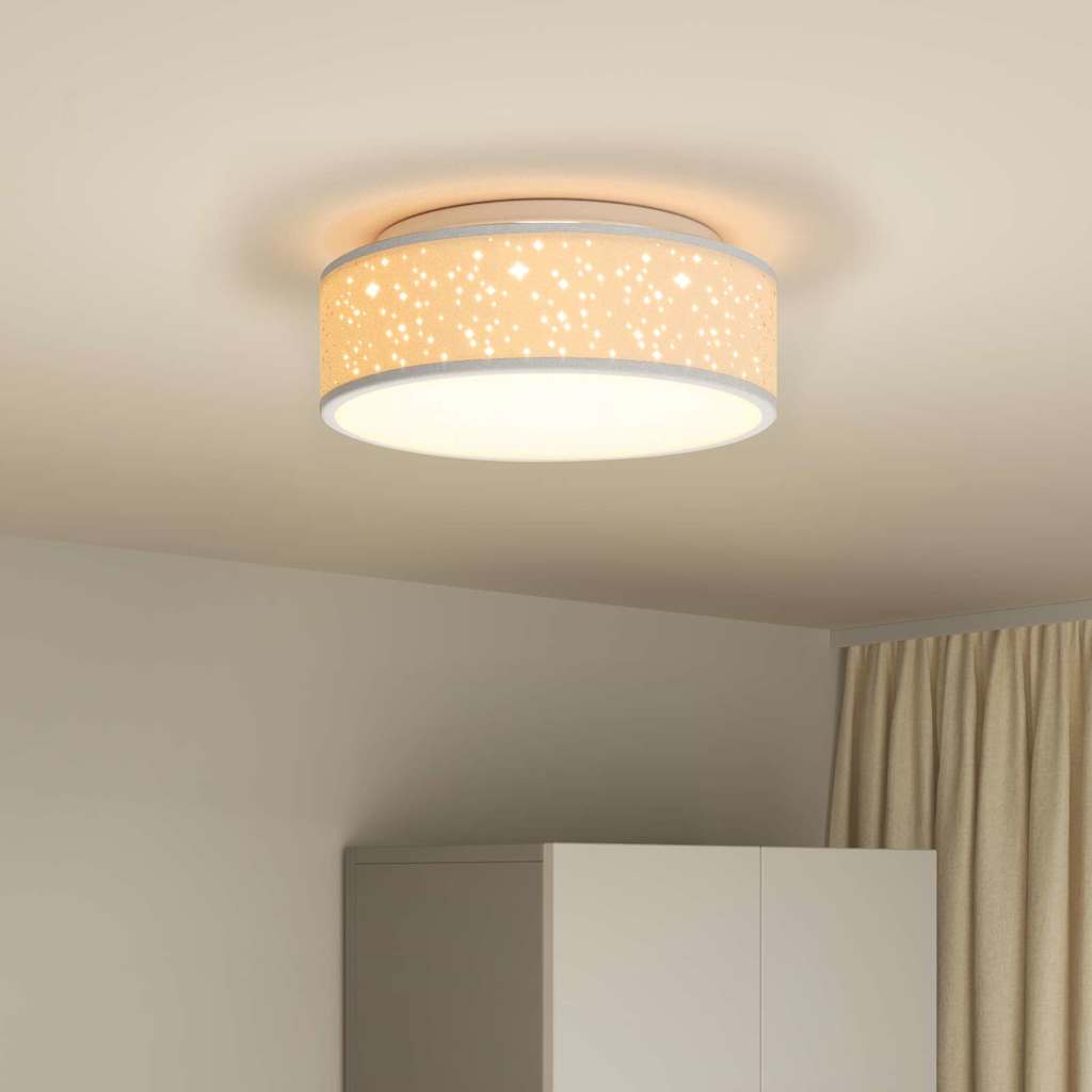 Lampada da soffitto Grigio 38 x 13.5 cm Tessuto - homemem39