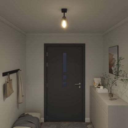 Faretto da soffitto Nero 13 x 13 x 26 cm Vetro e metallo - homemem39