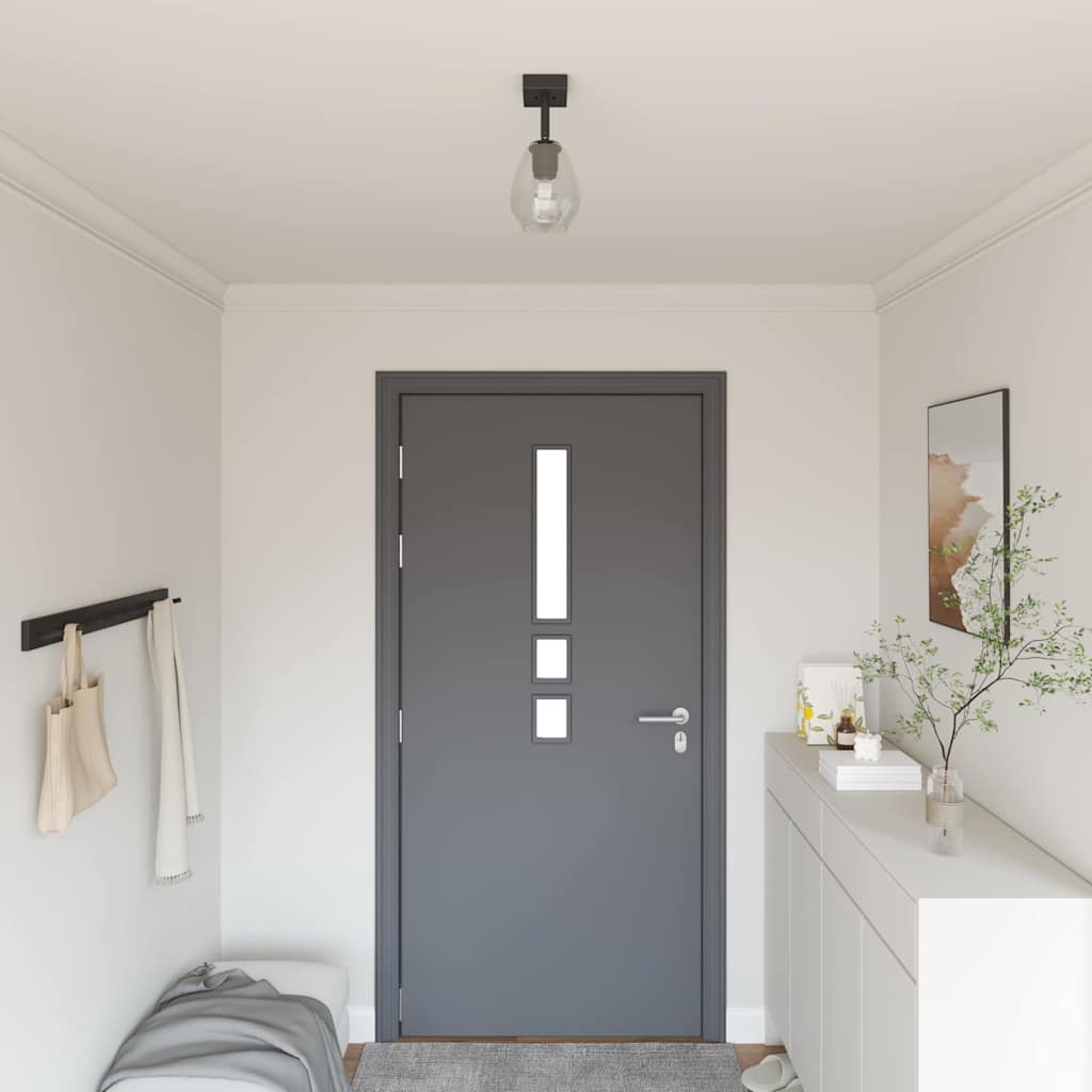 Faretto da soffitto Nero 13 x 13 x 26 cm Vetro e metallo - homemem39