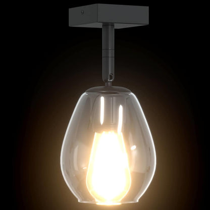 Faretto da soffitto Nero 13 x 13 x 26 cm Vetro e metallo - homemem39