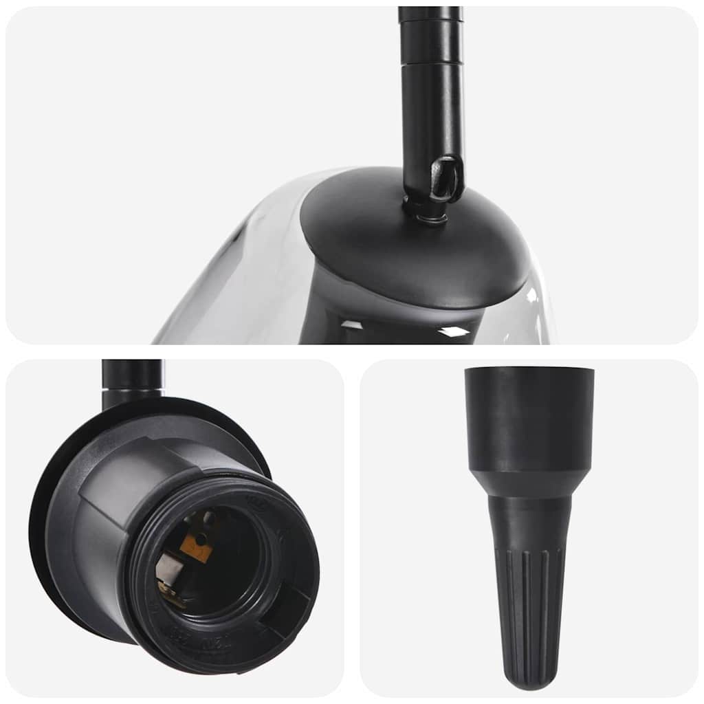 Faretto da soffitto Nero 54 x 13 x 26 cm Vetro e metallo - homemem39