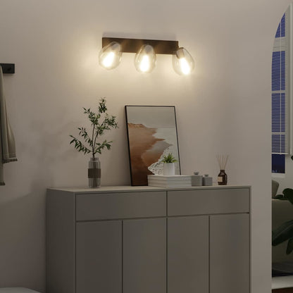 Faretto da soffitto Nero 54 x 13 x 26 cm Vetro e metallo - homemem39