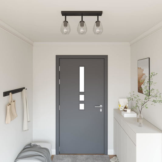 Faretto da soffitto Nero 54 x 13 x 26 cm Vetro e metallo - homemem39