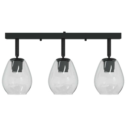 Faretto da soffitto Nero 54 x 13 x 26 cm Vetro e metallo - homemem39