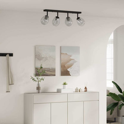 Faretto da soffitto Nero 70 x 13 x 26 cm Vetro e metallo - homemem39