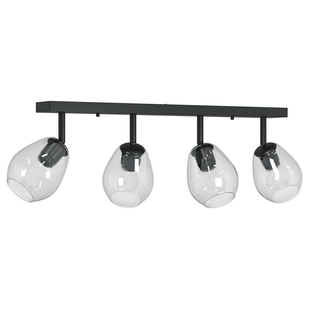 Faretto da soffitto Nero 70 x 13 x 26 cm Vetro e metallo - homemem39
