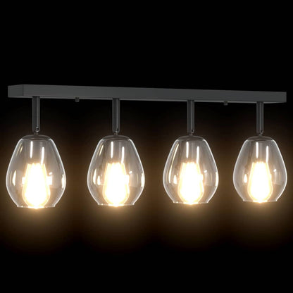 Faretto da soffitto Nero 70 x 13 x 26 cm Vetro e metallo - homemem39