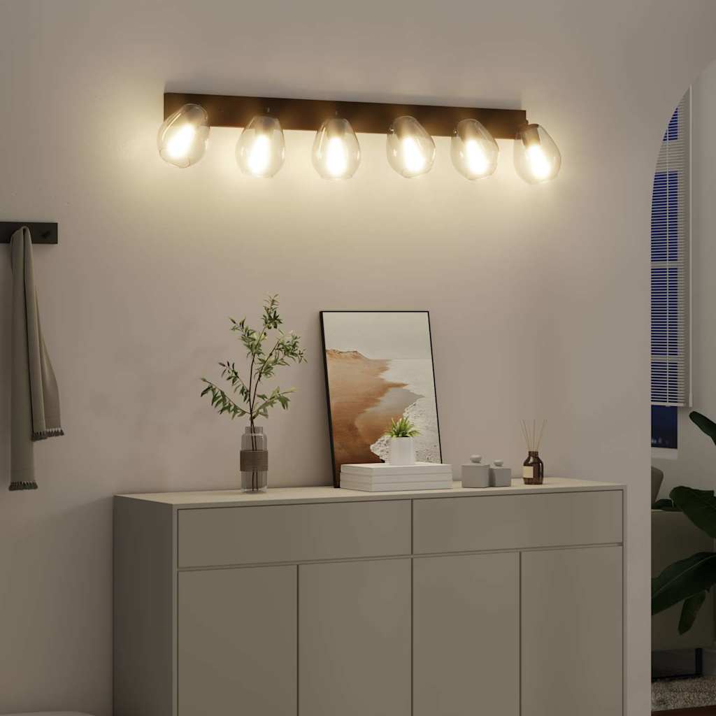 Faretto da soffitto Nero 110.5 x 13 x 26 cm Vetro e metallo - homemem39