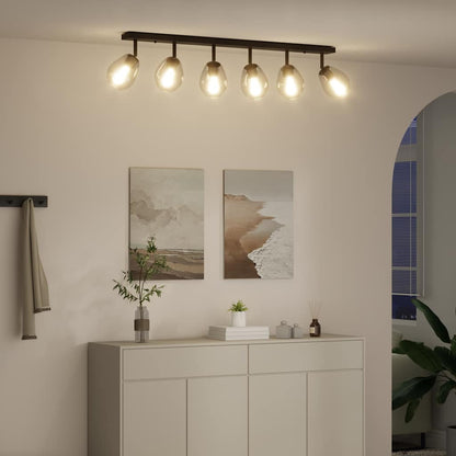 Faretto da soffitto Nero 110.5 x 13 x 26 cm Vetro e metallo - homemem39