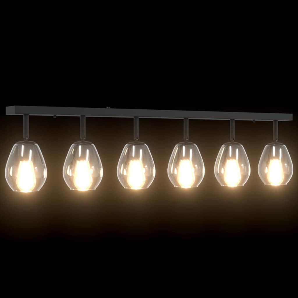 Faretto da soffitto Nero 110.5 x 13 x 26 cm Vetro e metallo - homemem39