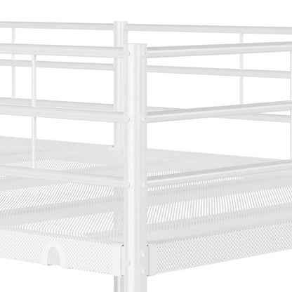 Letto a Castello senza Materasso Bianco 80x200 cm in Acciaio