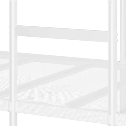 Letto a Castello senza Materasso Bianco 100x190 cm in Acciaio