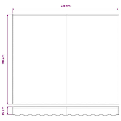 Telo di ricambio per tenda da sole Blu e Bianco 2,5 x 2 m