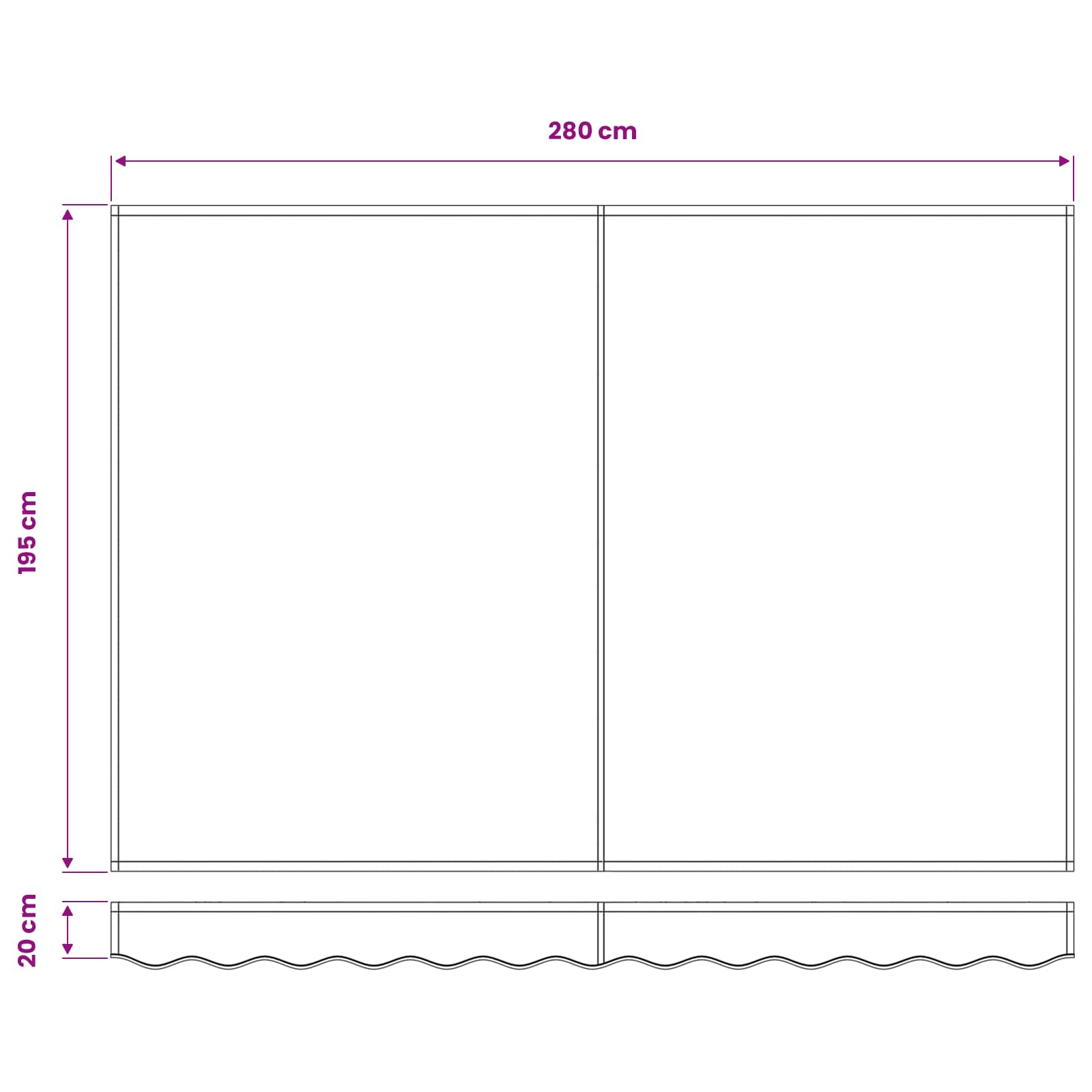 Telo di ricambio per tenda da sole Blu e Bianco 3 x 2 m | homemem39