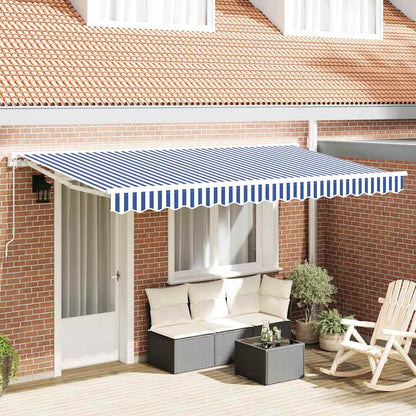 Telo di ricambio per tenda da sole Blu e Bianco 4 x 2 m | homemem39