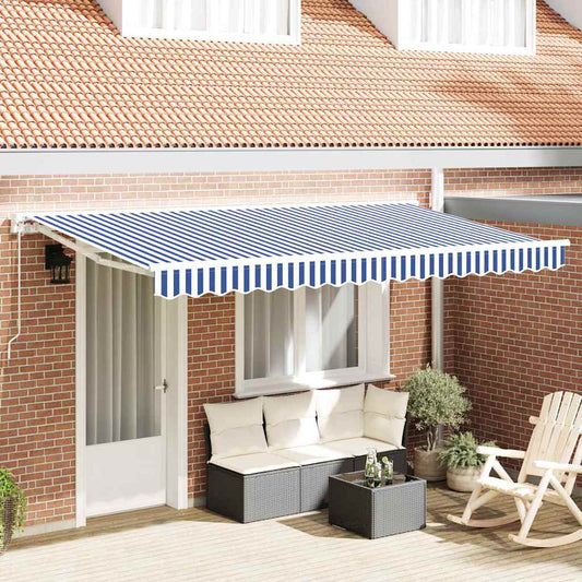 Telo di ricambio per tenda da sole Blu e Bianco 4 x 2 m