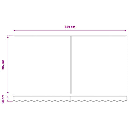 Telo di ricambio per tenda da sole Blu e Bianco 380 x 195 cm
