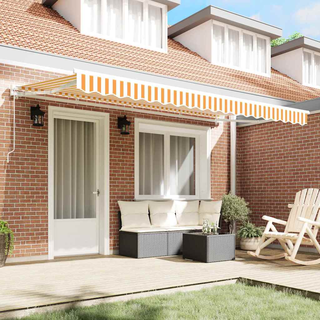 Telo di ricambio per tenda da sole Giallo e Bianco 4 x 2 m | homemem39