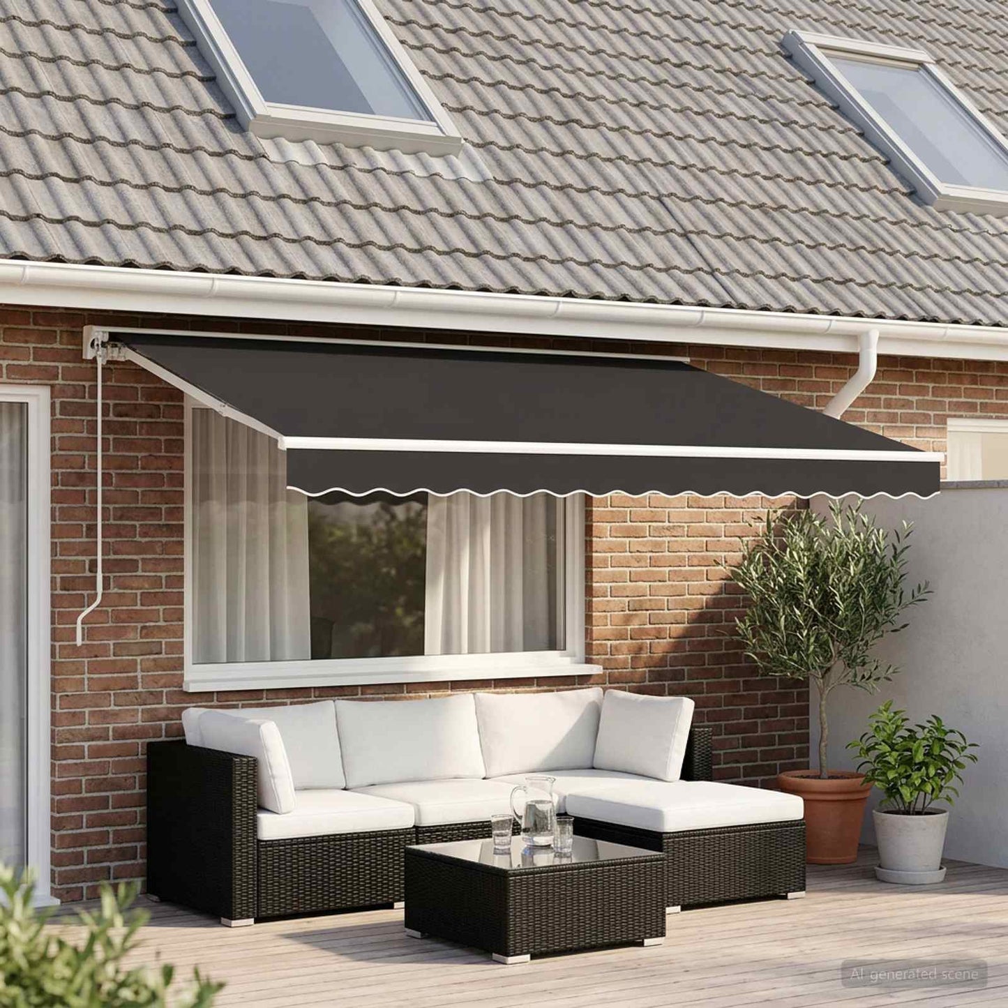 Telo di ricambio per tenda da sole Antracite 380 x 195 cm