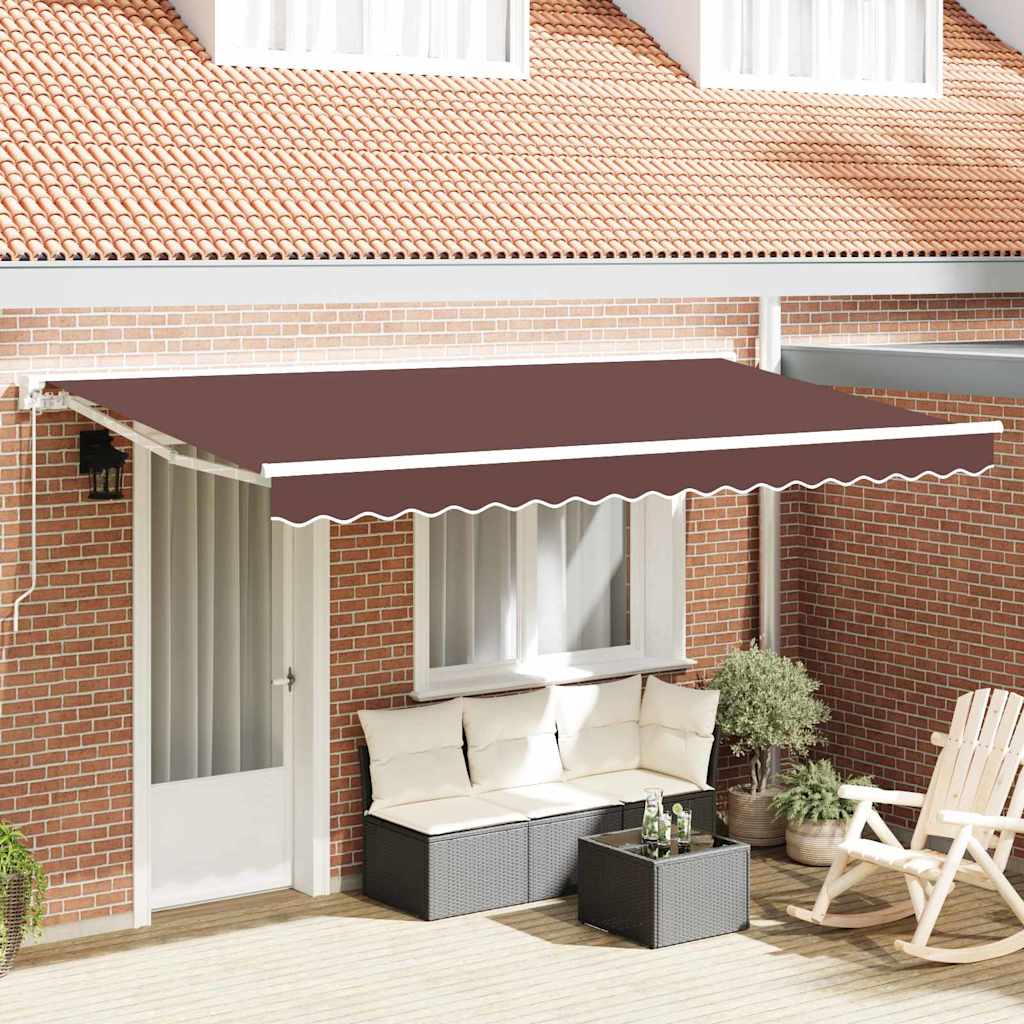 Telo di ricambio per tenda da sole Marrone 4 x 2 m Poliestere | homemem39