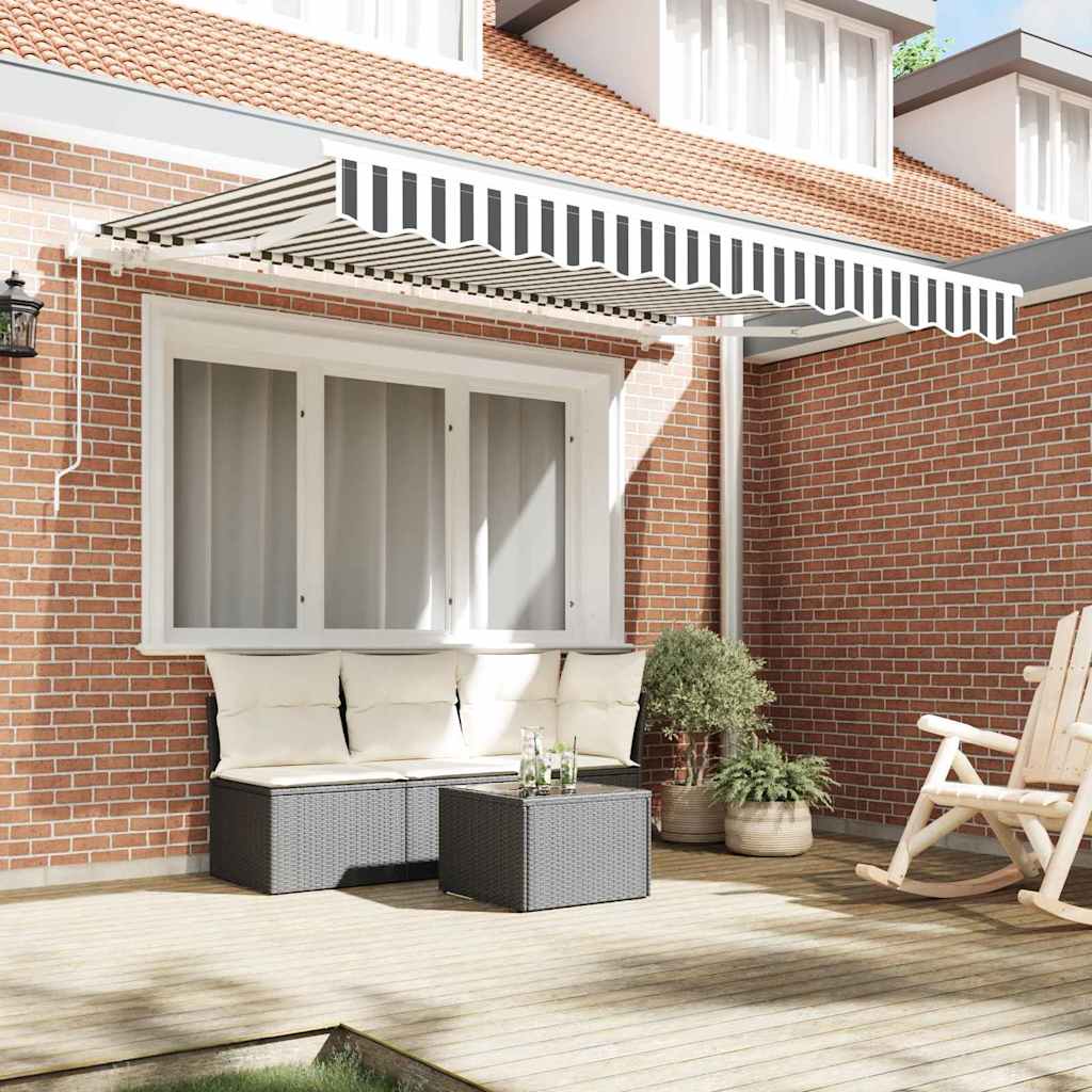 Telo di ricambio per tenda da sole Antracite e Bianco 3,5 x 2 m
