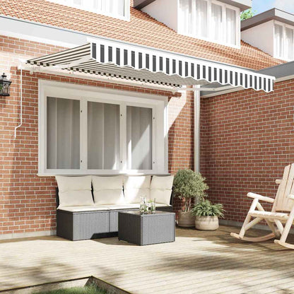Telo di ricambio per tenda da sole Antracite e Bianco 3,5 x 2 m