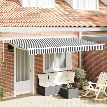 Telo di ricambio per tenda da sole Antracite e Bianco 4 x 2 m | homemem39