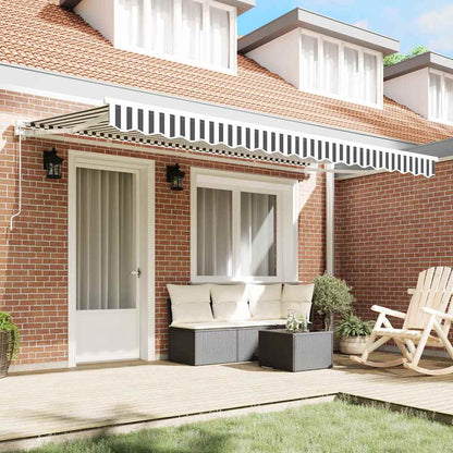 Telo di ricambio per tenda da sole Antracite e Bianco 4 x 2 m | homemem39