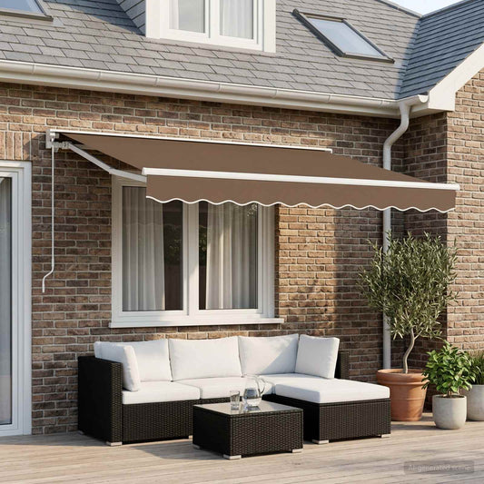 Telo di ricambio per tenda da sole per 3,5x2 m Beige Poliestere
