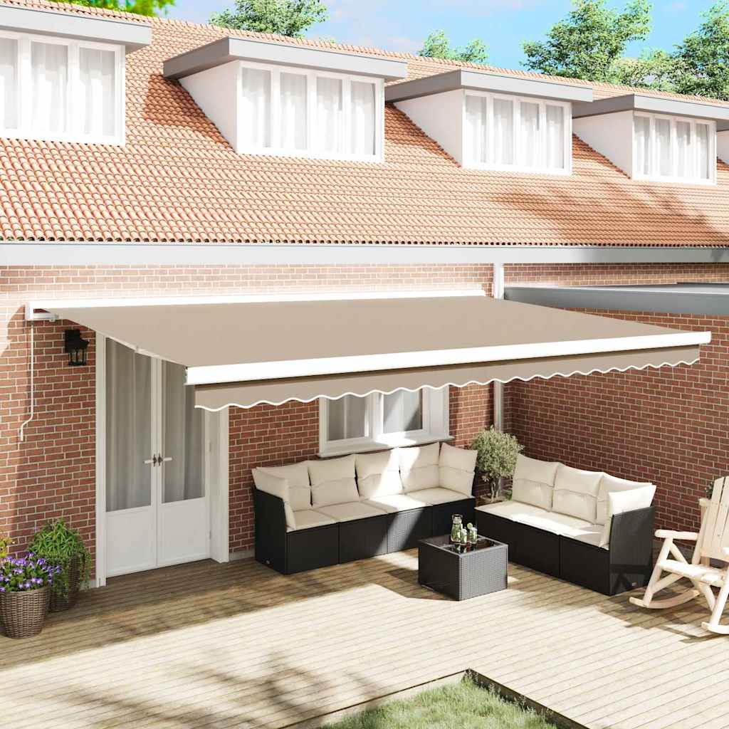 Telo di ricambio per tenda da sole Beige 5 × 3,5 m Poliestere | homemem39