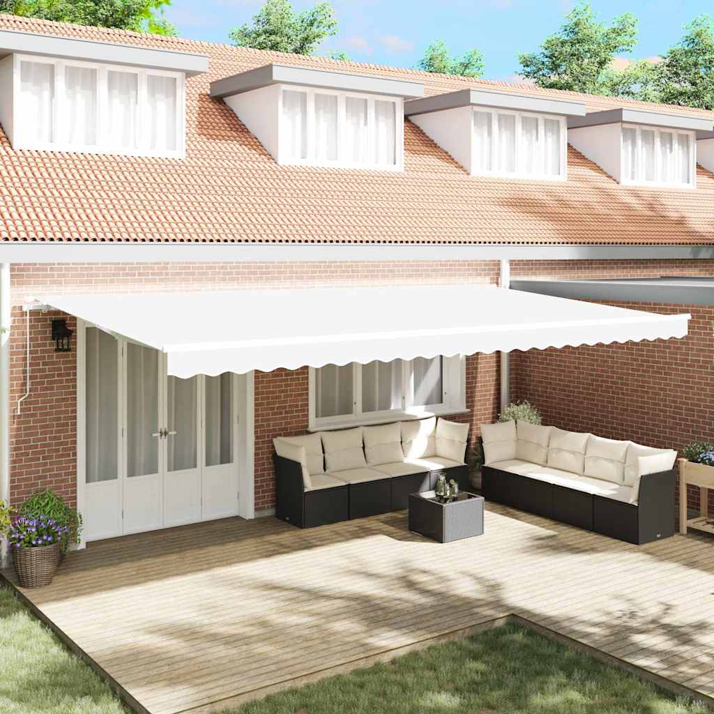 Telo di ricambio per tenda da sole Bianco 6 × 3,5 m Poliestere | homemem39
