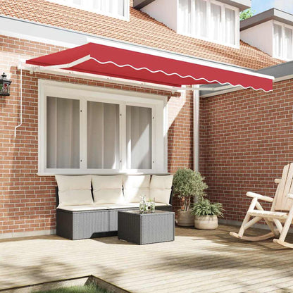 Telo di ricambio per tenda da sole Rosso 3,5 x 2,5 m Poliestere