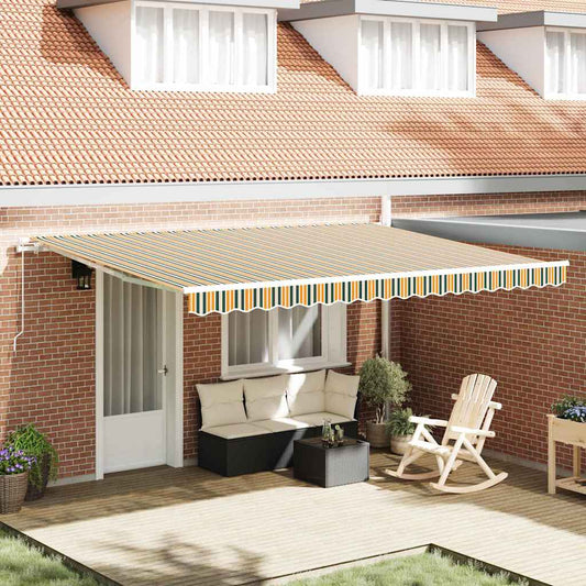 Telo di ricambio per tenda da sole Verde e giallo 4,5 × 3,5 m | homemem39