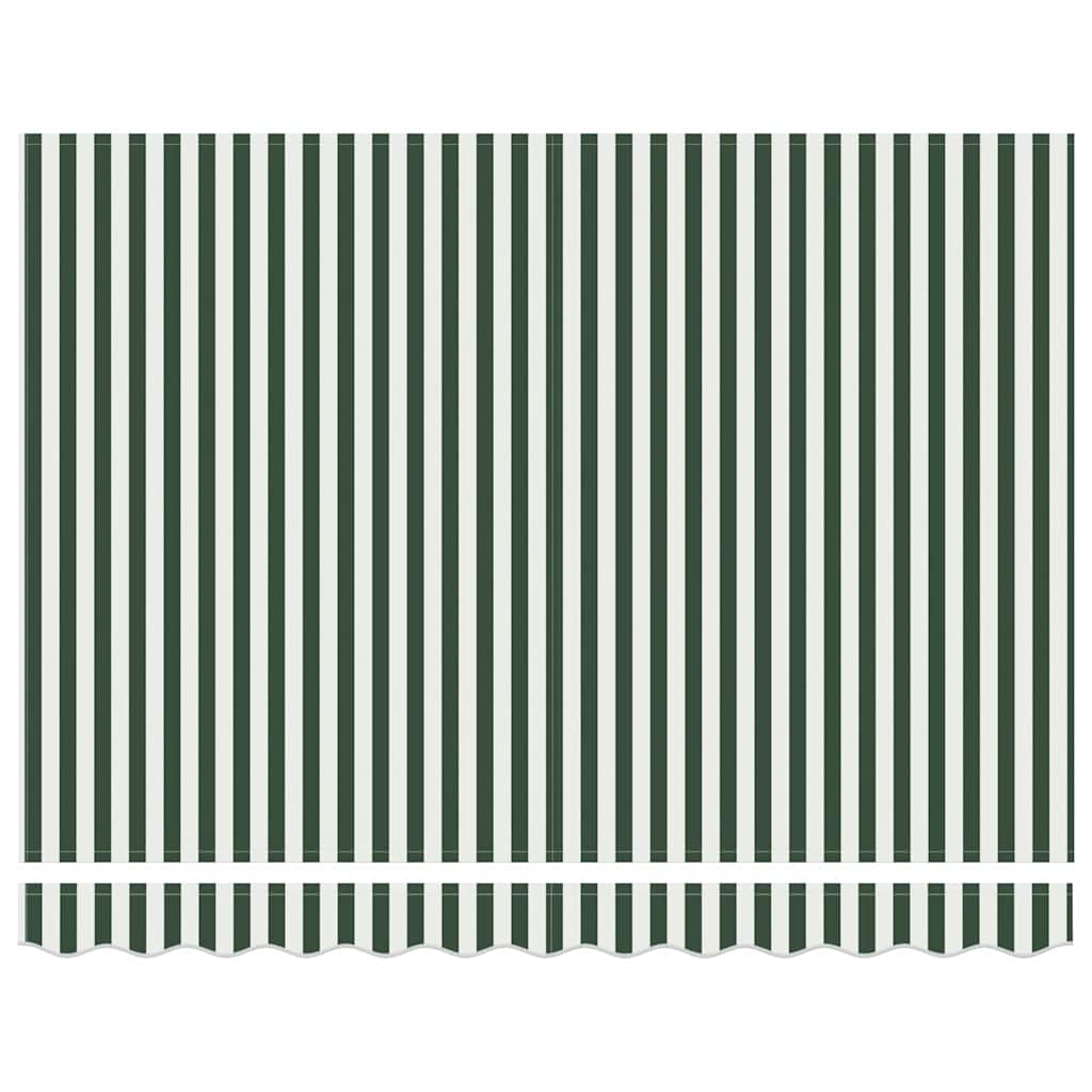Telo di ricambio per tenda da sole Verde e Bianco 330 x 195 cm