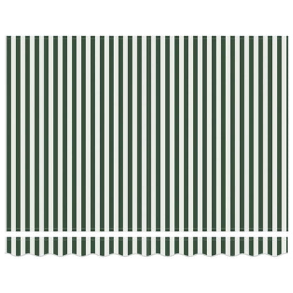 Telo di ricambio per tenda da sole Verde e Bianco 330 x 195 cm