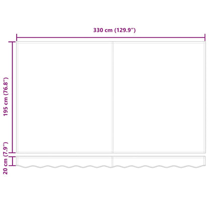 Telo di ricambio per tenda da sole Verde e Bianco 330 x 195 cm