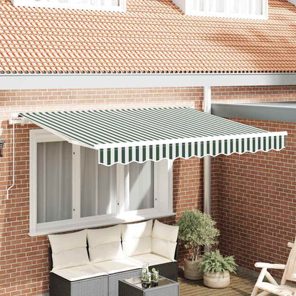 Telo di ricambio per tenda da sole Verde e Bianco 3 x 2,5 m | homemem39