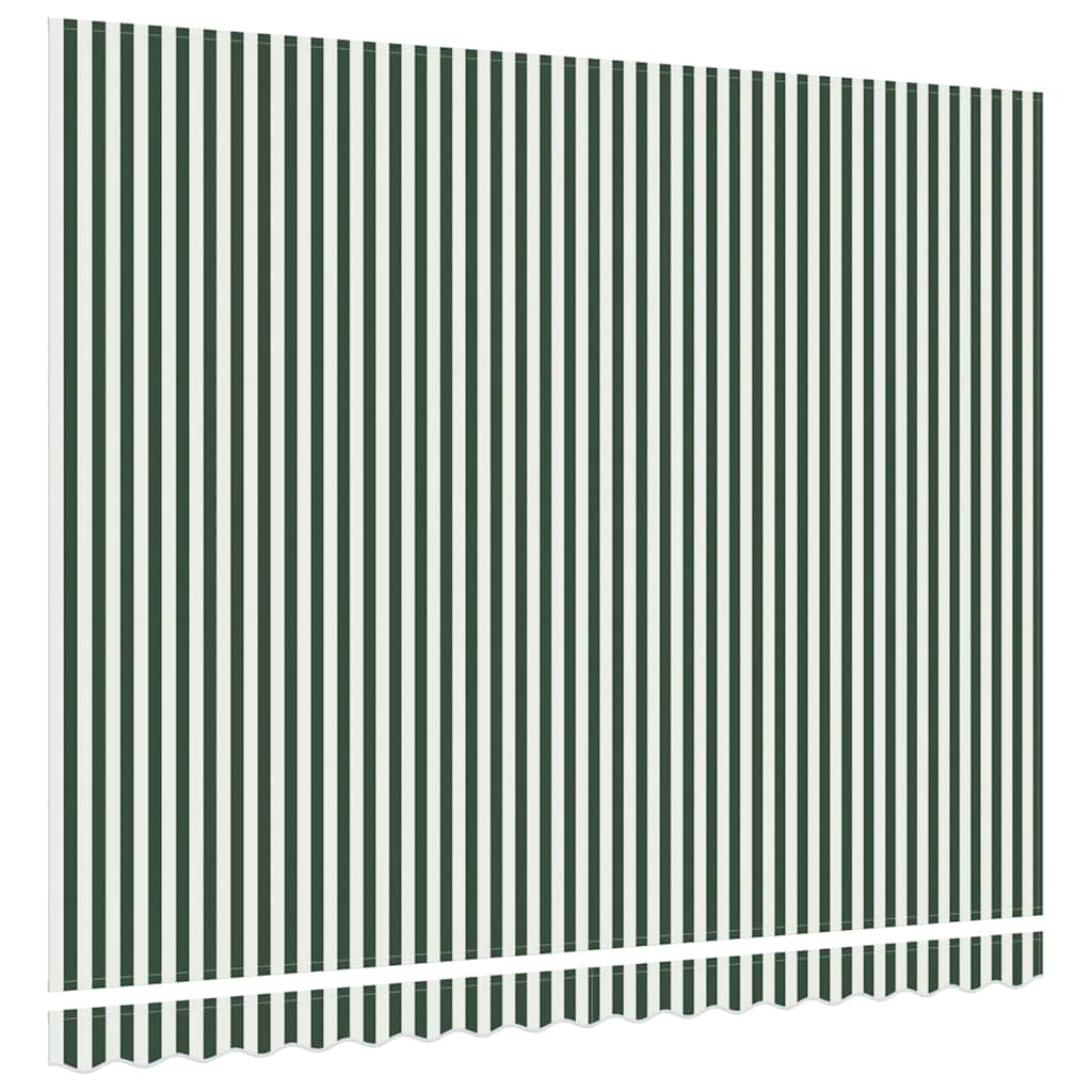 Telo di ricambio per tenda da sole Verde e Bianco 4 × 3 m | homemem39