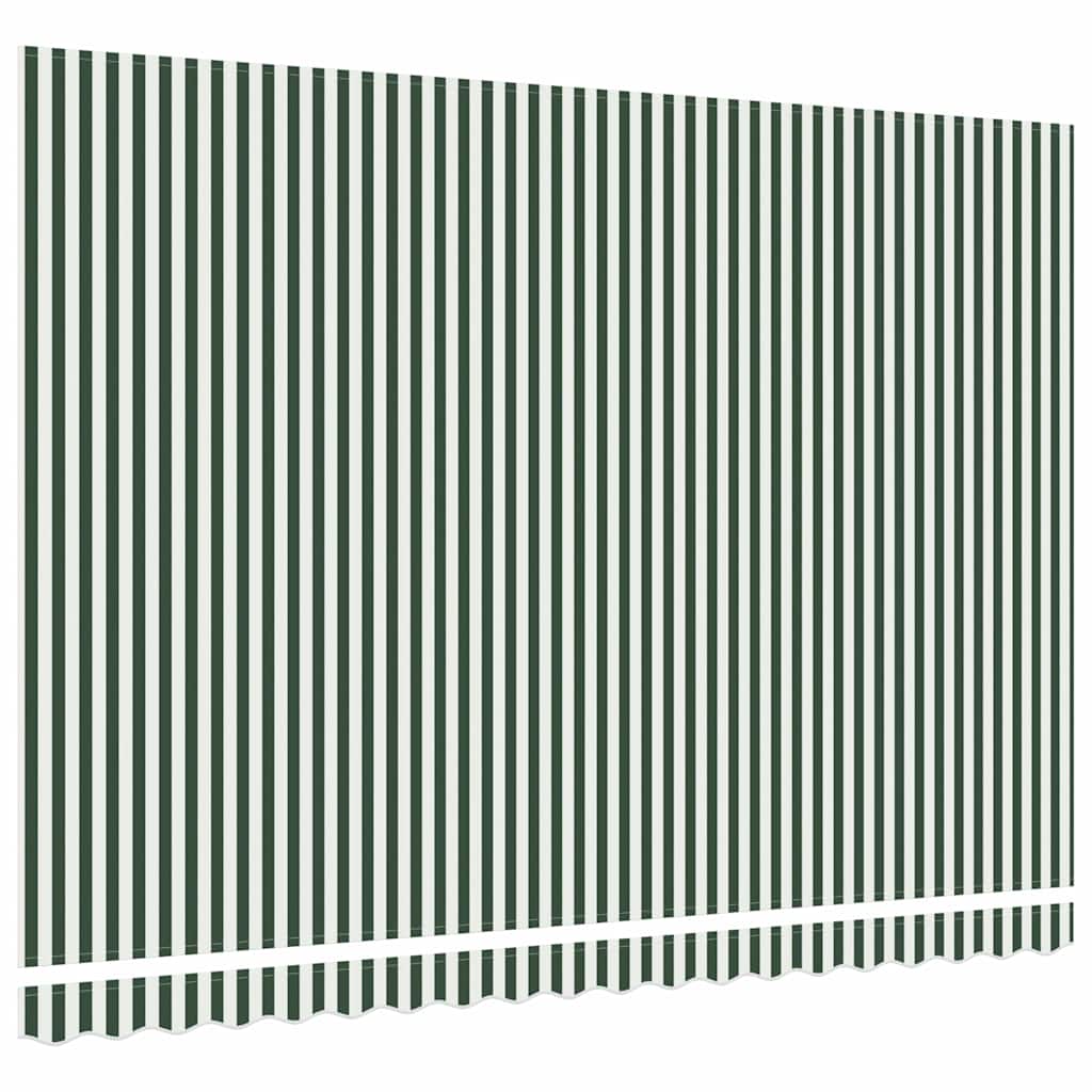 Telo di ricambio per tenda da sole Verde e Bianco 4,5 × 3 m