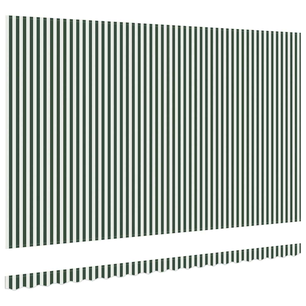 Telo di ricambio per tenda da sole Verde e Bianco 5 × 3,5 m | homemem39