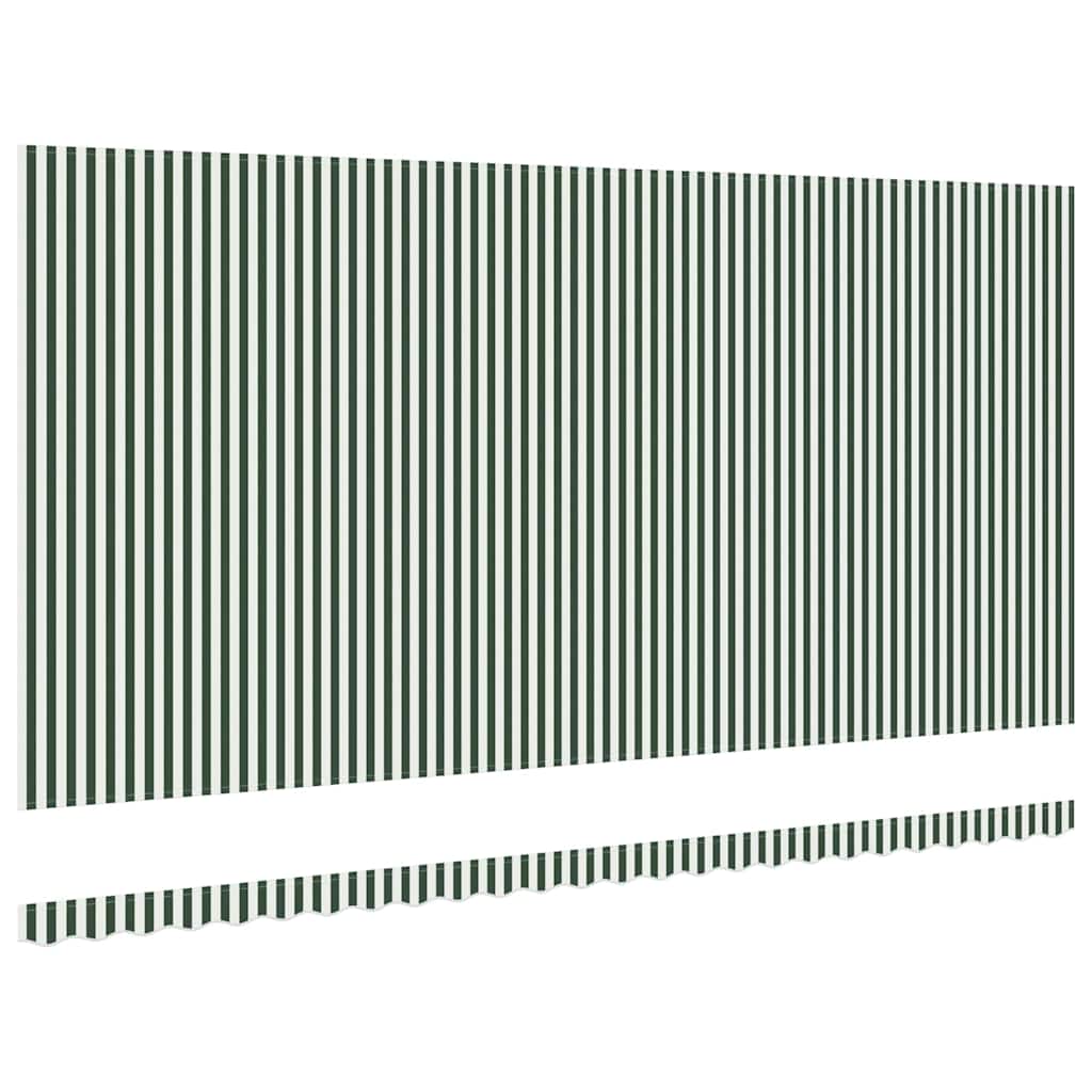 Telo di ricambio per tenda da sole Verde e Bianco 6 × 3,5 m | homemem39