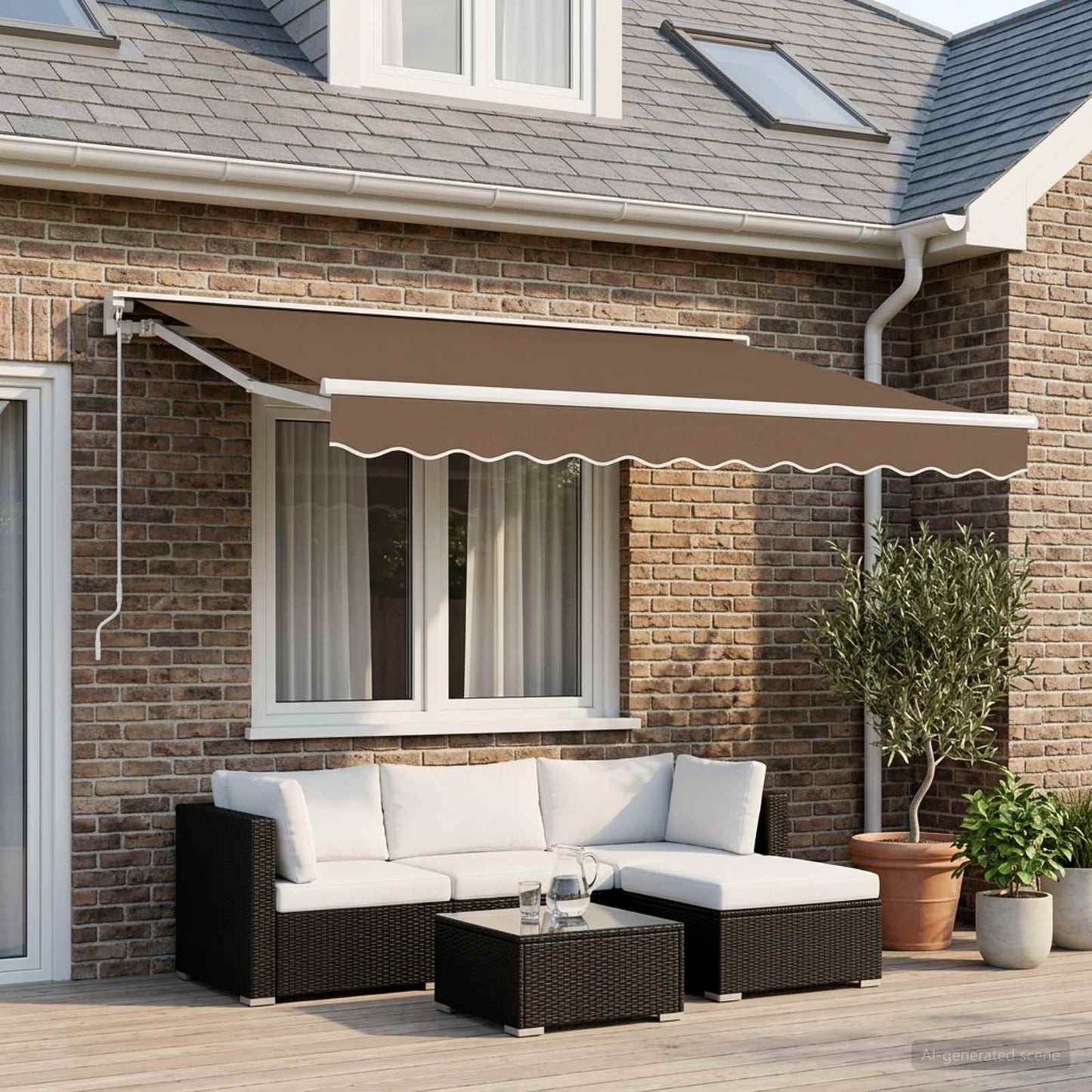 Sostituzione della mantovana per tenda Beige 330 x 20 cm