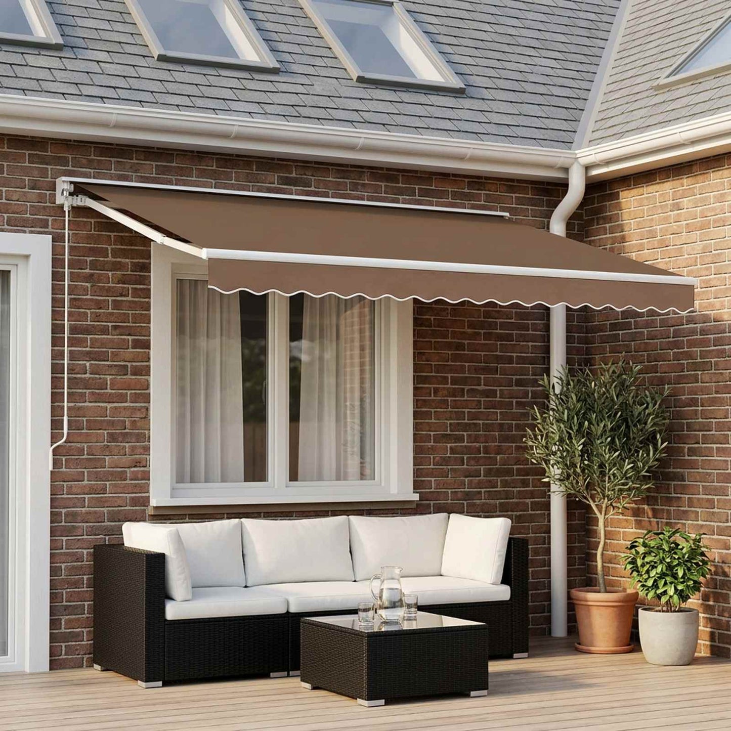 Sostituzione della mantovana per tenda Beige 380 x 20 cm