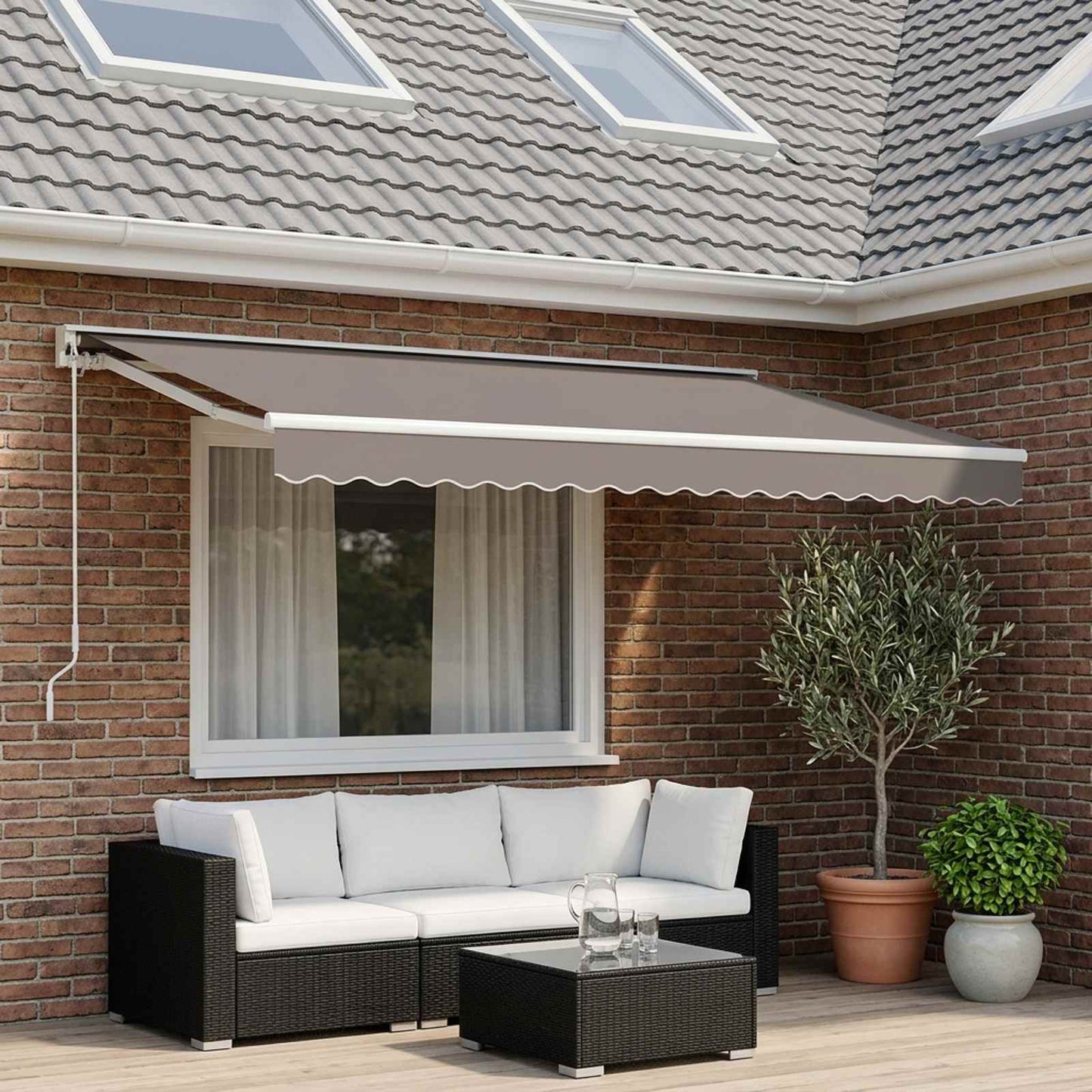 Sostituzione della mantovana per tenda Grigio Chiaro Poliestere - homemem39
