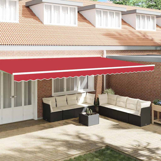 Tenda a Braccio Rosso 580 x 20 cm Tela
