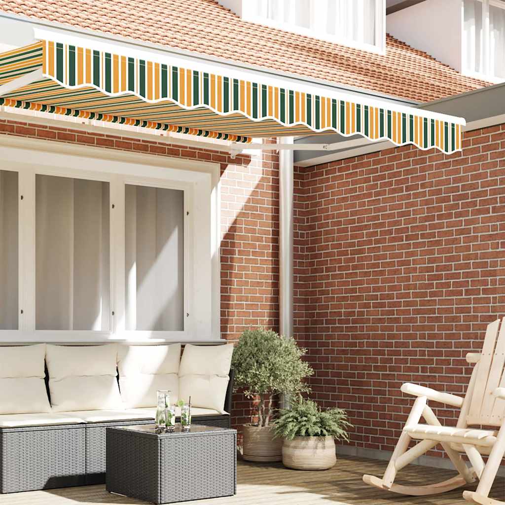 Sostituzione della mantovana per tenda Verde e giallo 2,5 m