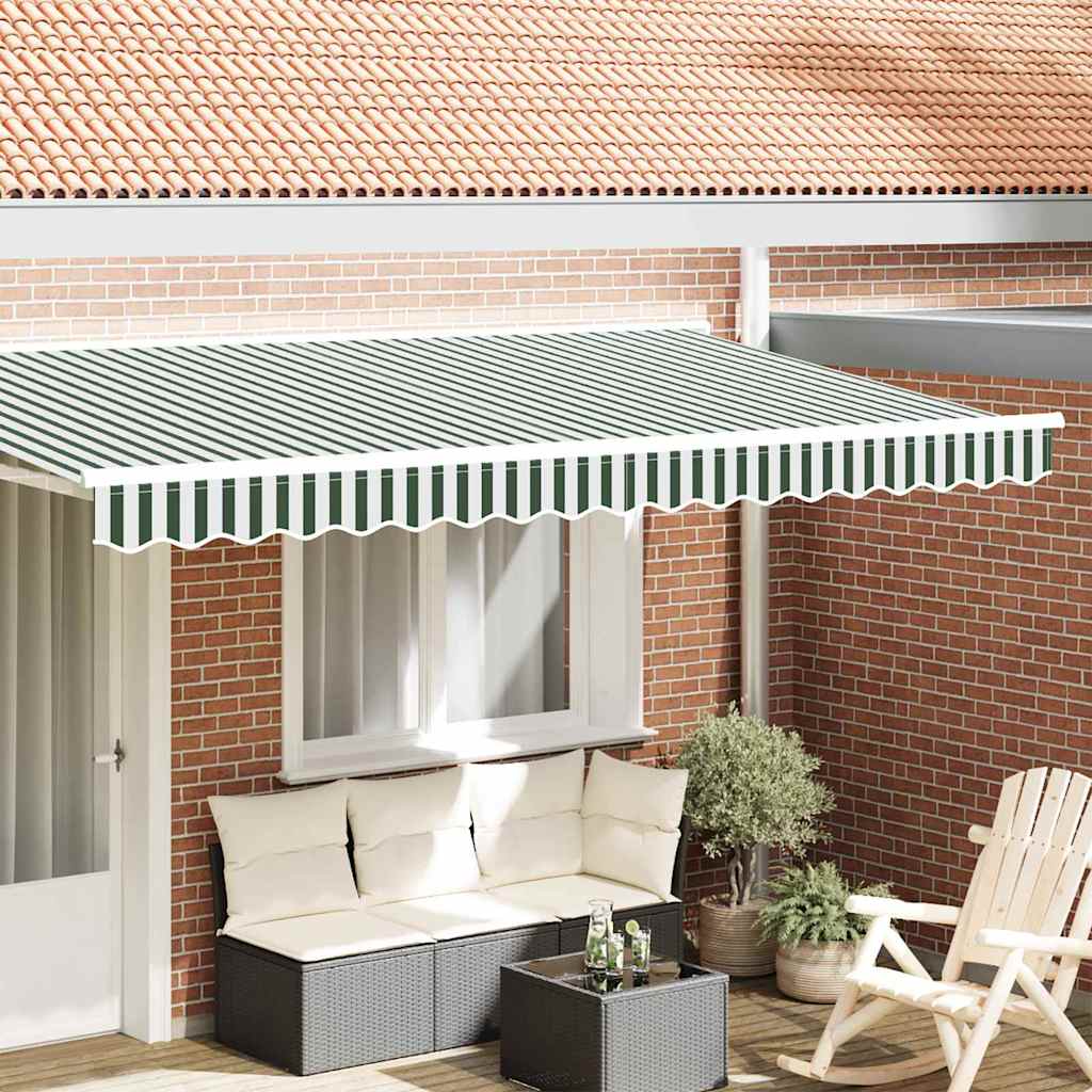 Sostituzione della mantovana per tenda Verde e Bianco 4 m
